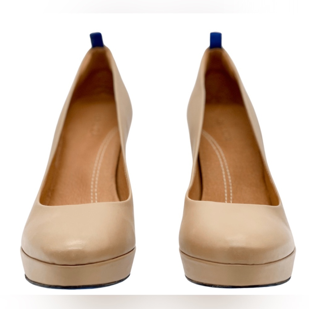 Dr Liza Nude Sneaker Pump Block Heels